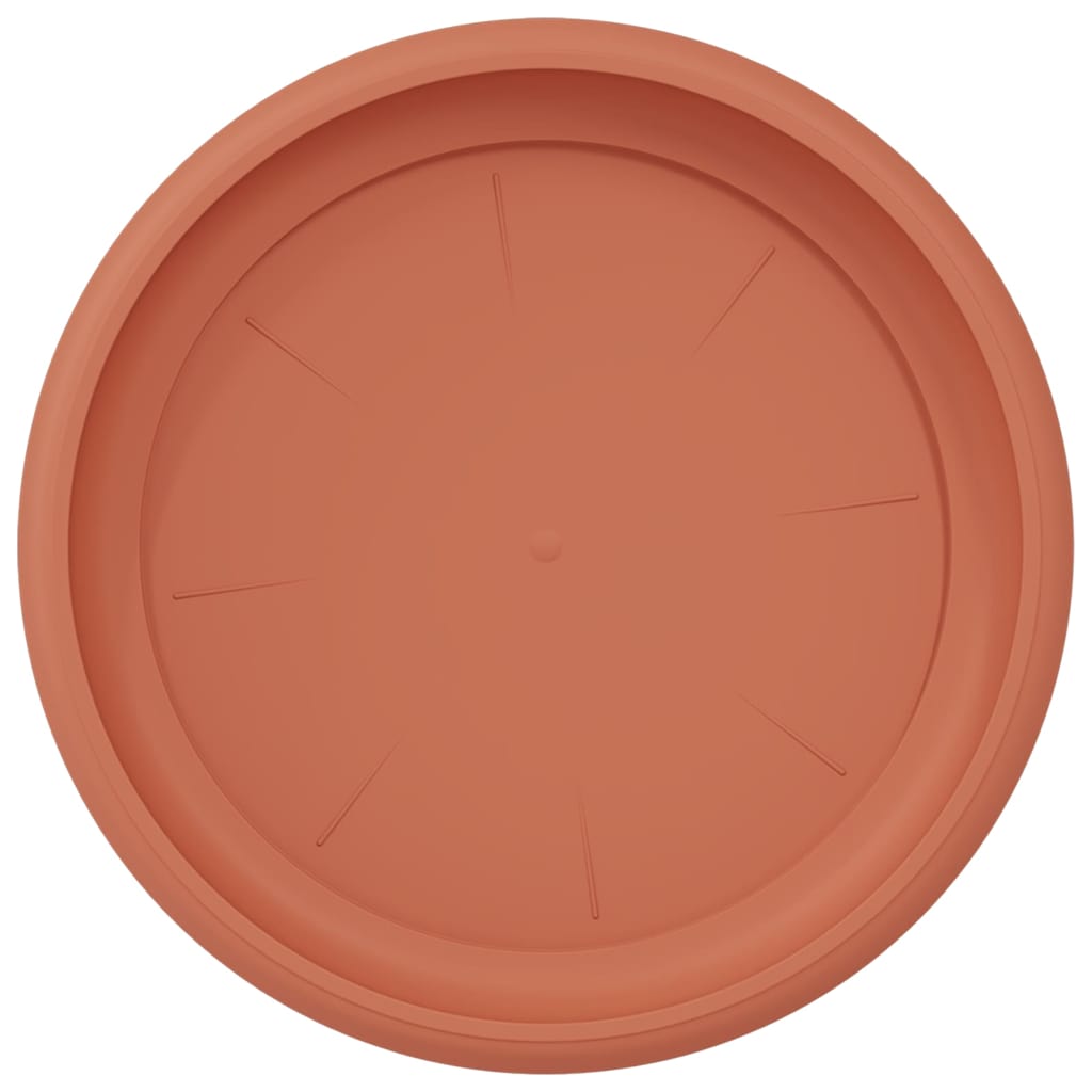 Vassoio Rotondo per Fiori 6 pz Rosso Mattone Ø 23,5 x 2,5 cm