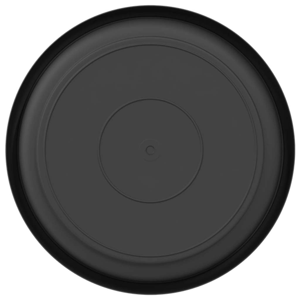 Vassoio Rotondo per Fiori 6 pz Nero Ø 17,5 x 2 cm Plastica