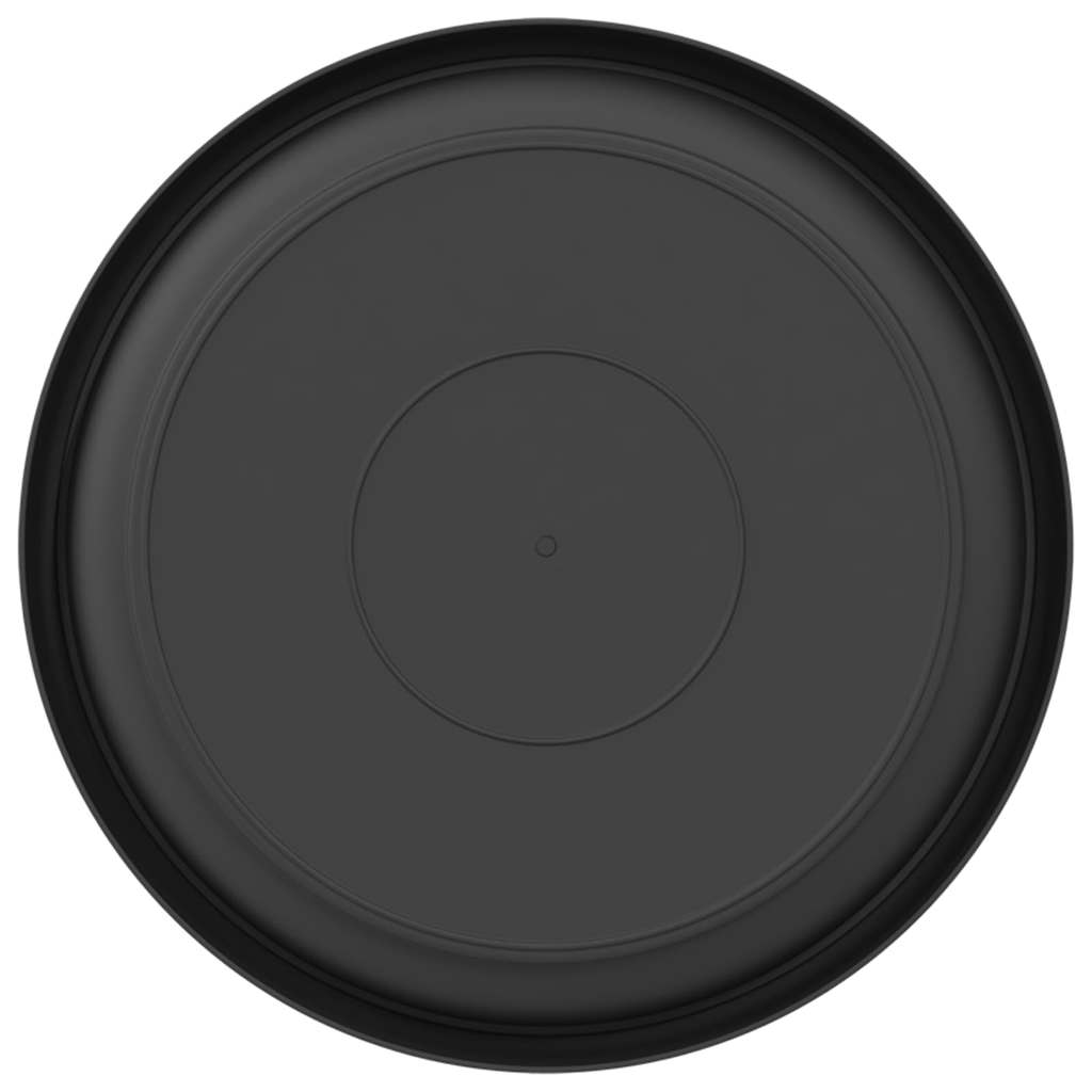 Vassoio Rotondo per Fiori 6 pz Nero Ø 21,5 x 2,5 cm Plastica