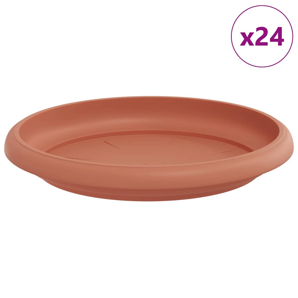 Vassoio Rotondo per Fiori 24 pz Rosso Mattone Ø 14 x 2 cm