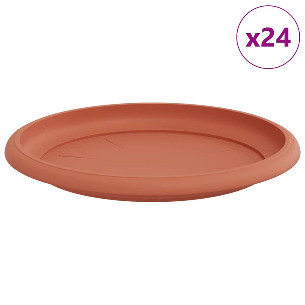 Vassoio Rotondo per Fiori 24 pz Rosso Mattone Ø 17,5 x 2 cm