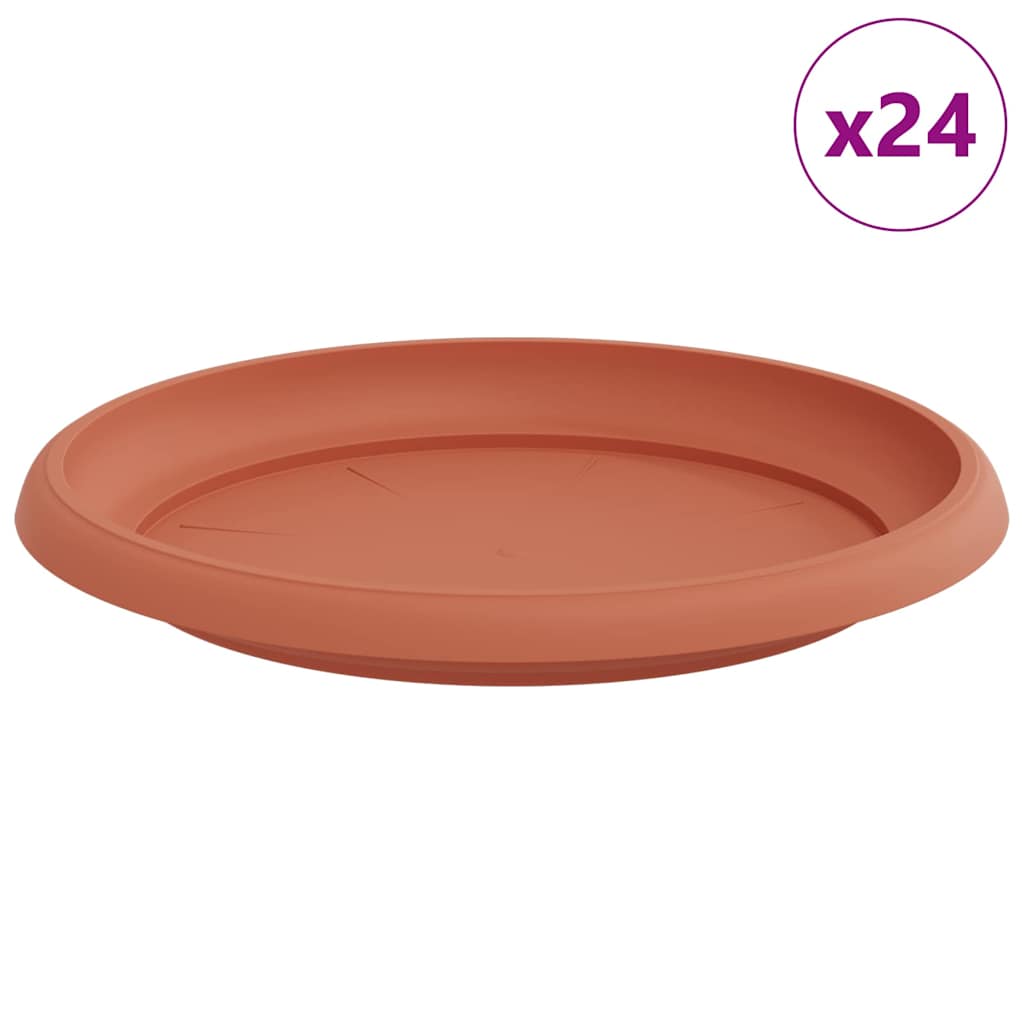 Vassoio Rotondo per Fiori 24 pz Rosso Mattone Ø 21,5 x 2,5 cm