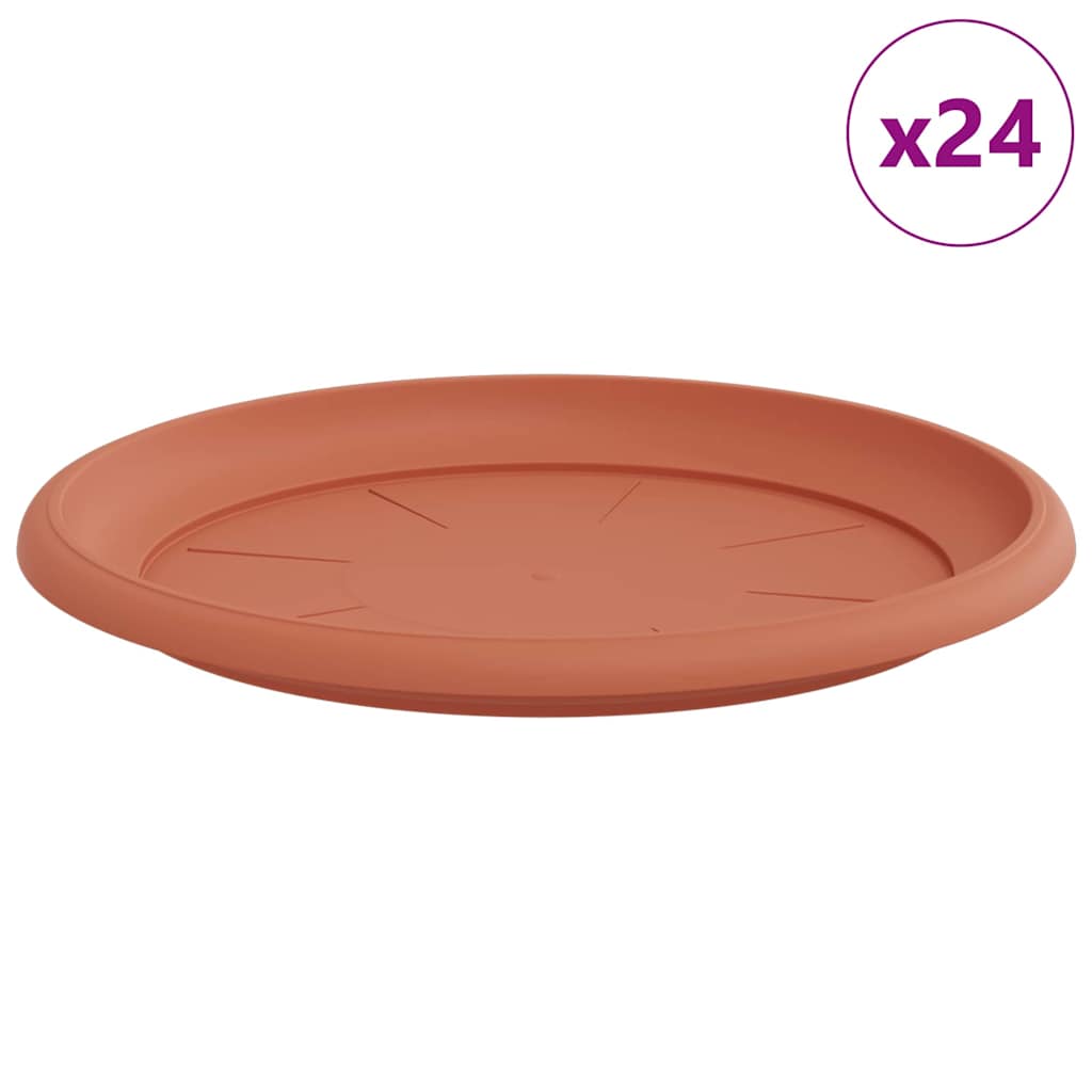 Vassoio Rotondo per Fiori 24 pz Rosso Mattone Ø 27 x 2,5 cm