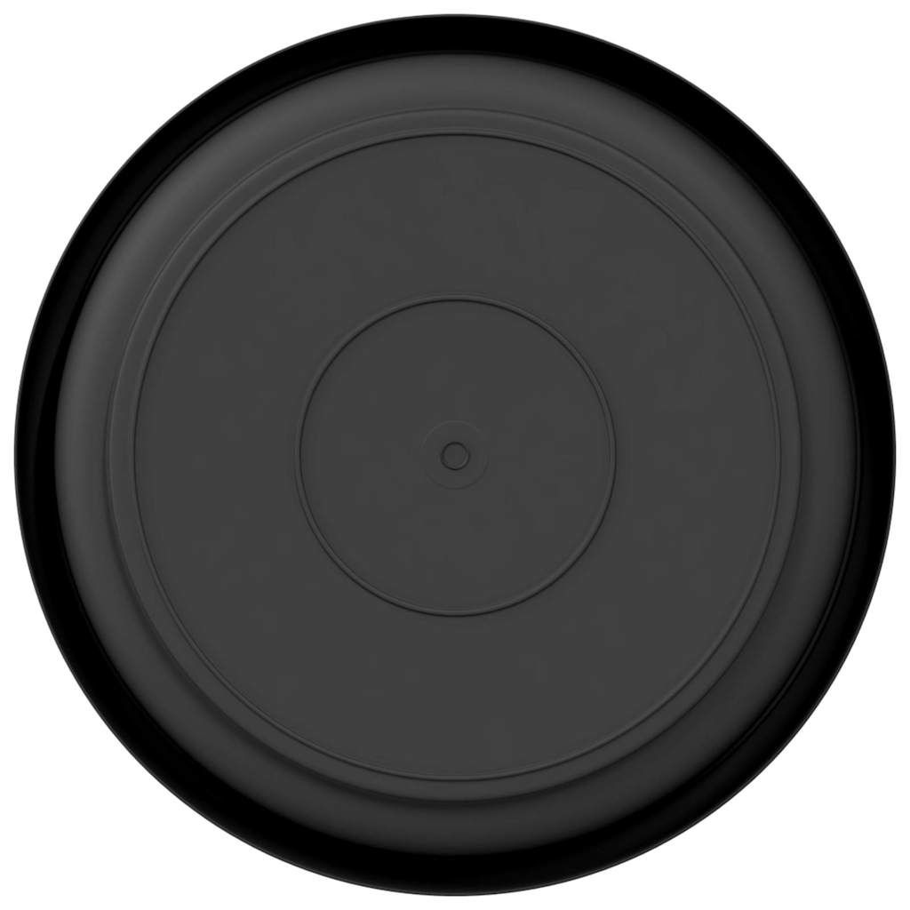 Vassoio Rotondo per Fiori 24 pz Nero Ø 14 x 2 cm Plastica