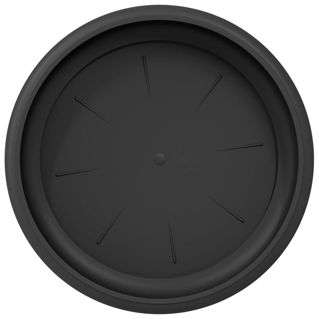 Vassoio Rotondo per Fiori 24 pz Nero Ø 14 x 2 cm Plastica