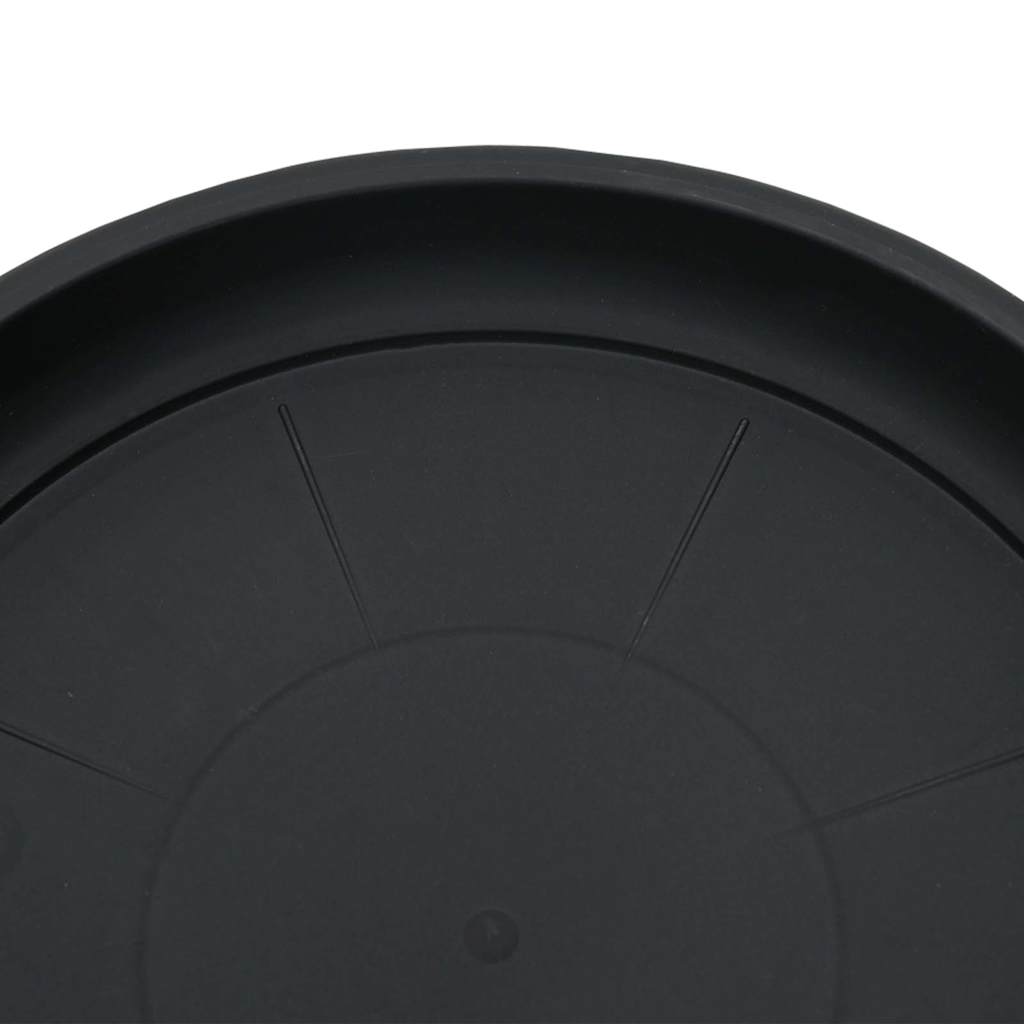 Vassoio Rotondo per Fiori 24 pz Nero Ø 14 x 2 cm Plastica