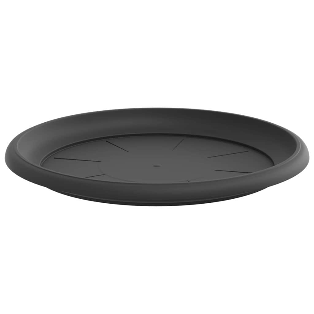 Vassoio Rotondo per Fiori 24 pz Nero Ø 27 x 2,5 cm Plastica