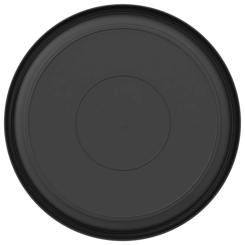 Vassoio Rotondo per Fiori 24 pz Nero Ø 27 x 2,5 cm Plastica