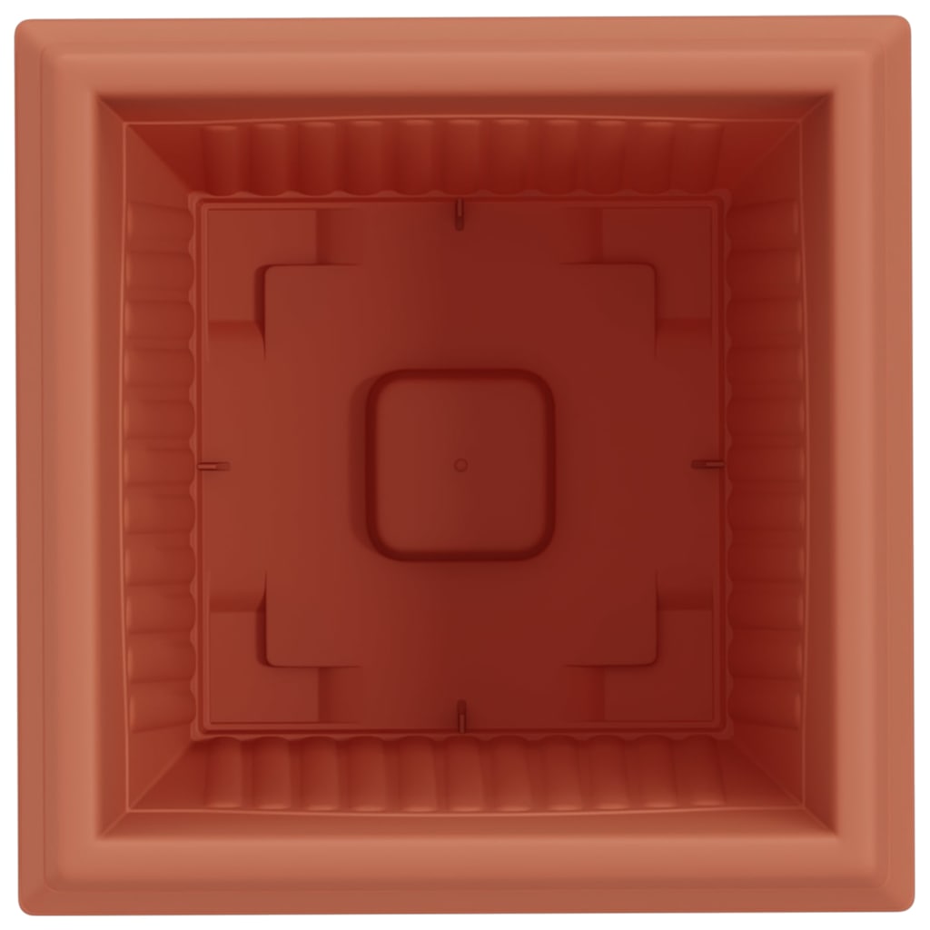 Vaso quadrato per fiori 6 pz Rosso Mattone 33 x 33 x 26 cm