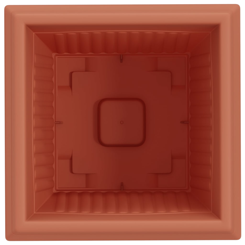 Vaso quadrato per fiori 6 pz Rosso Mattone 38 x 38 x 30 cm
