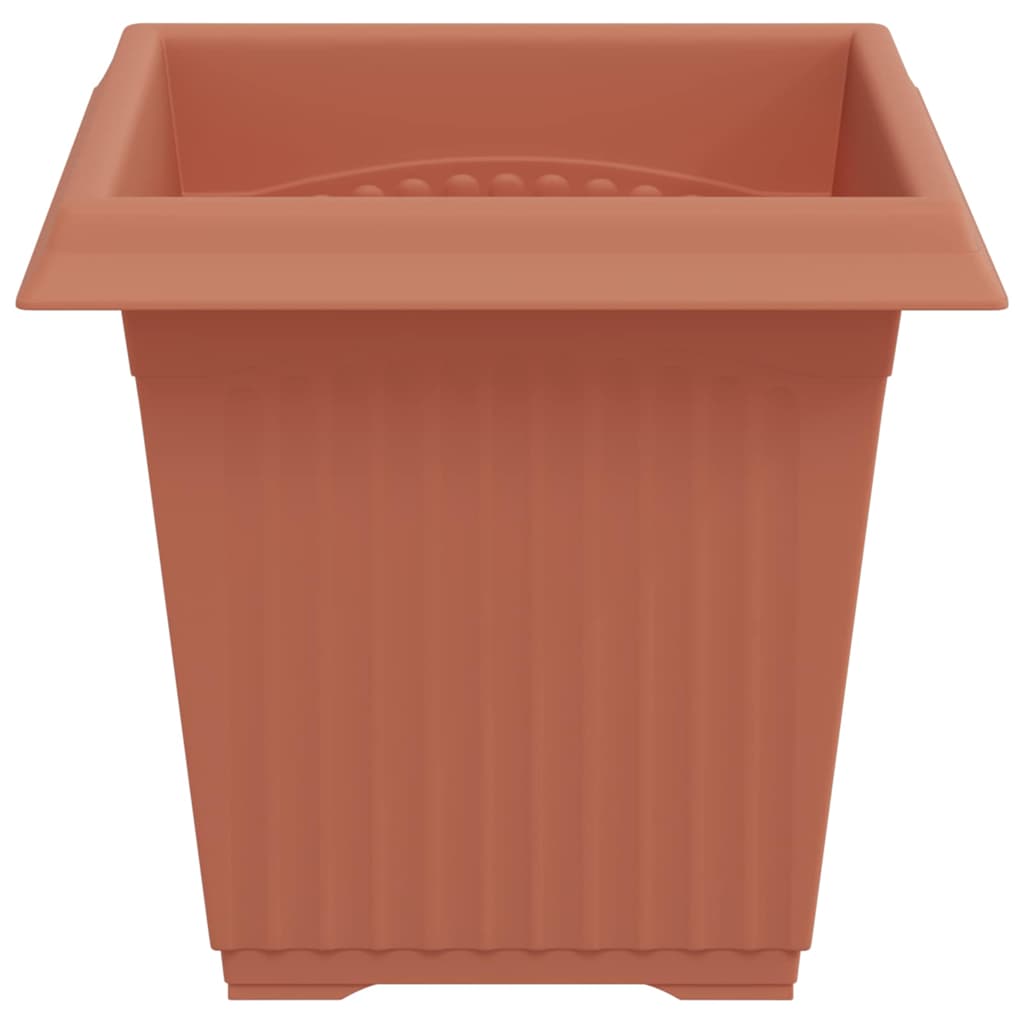 Vaso quadrato per fiori 24 pz Rosso Mattone 16 x 16 x 14 cm