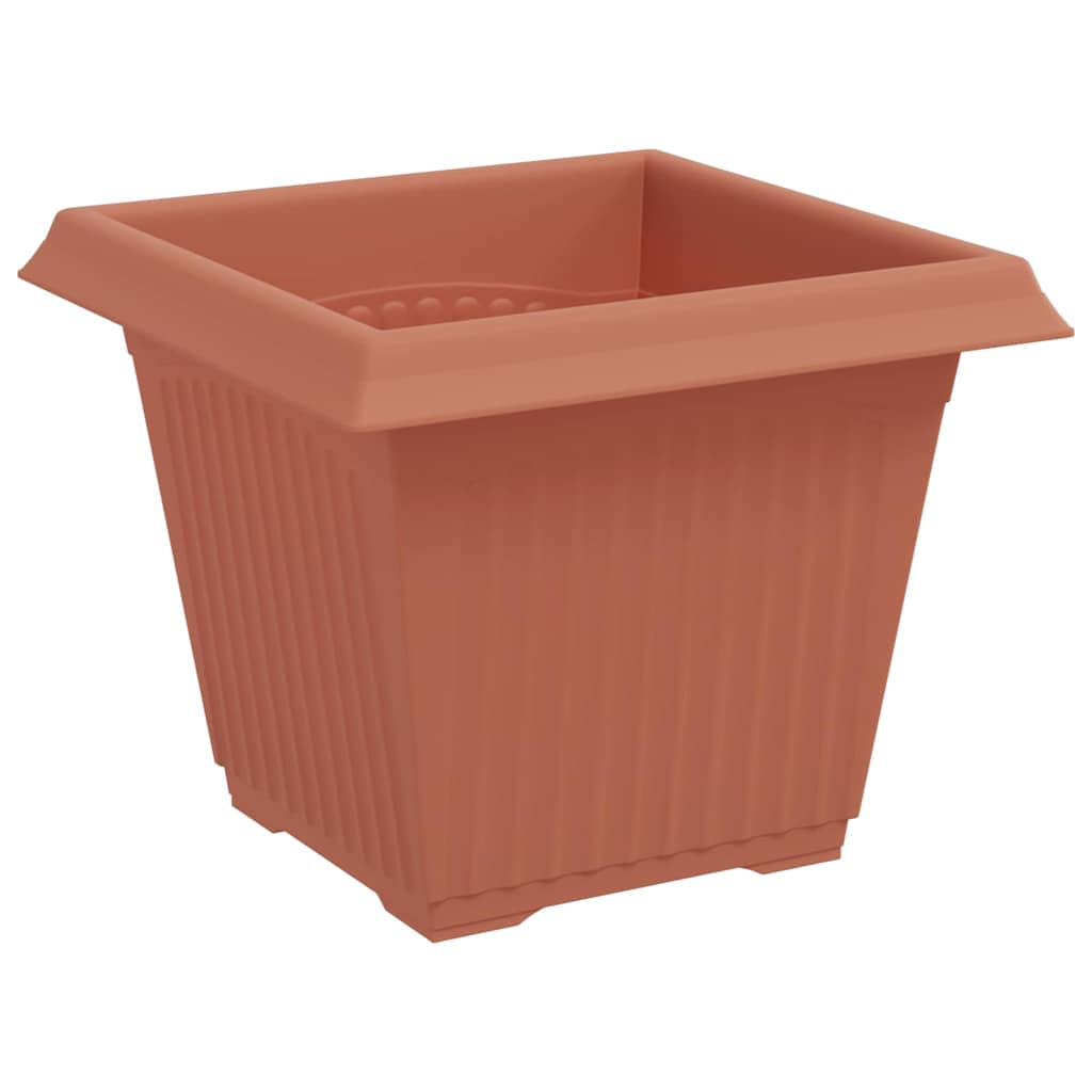 Vaso quadrato per fiori 24 pz Rosso Mattone 20 x 20 x 16 cm