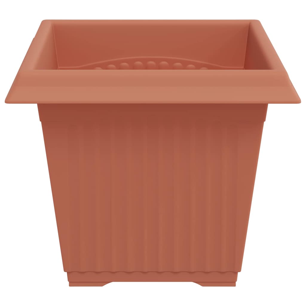 Vaso quadrato per fiori 24 pz Rosso Mattone 20 x 20 x 16 cm