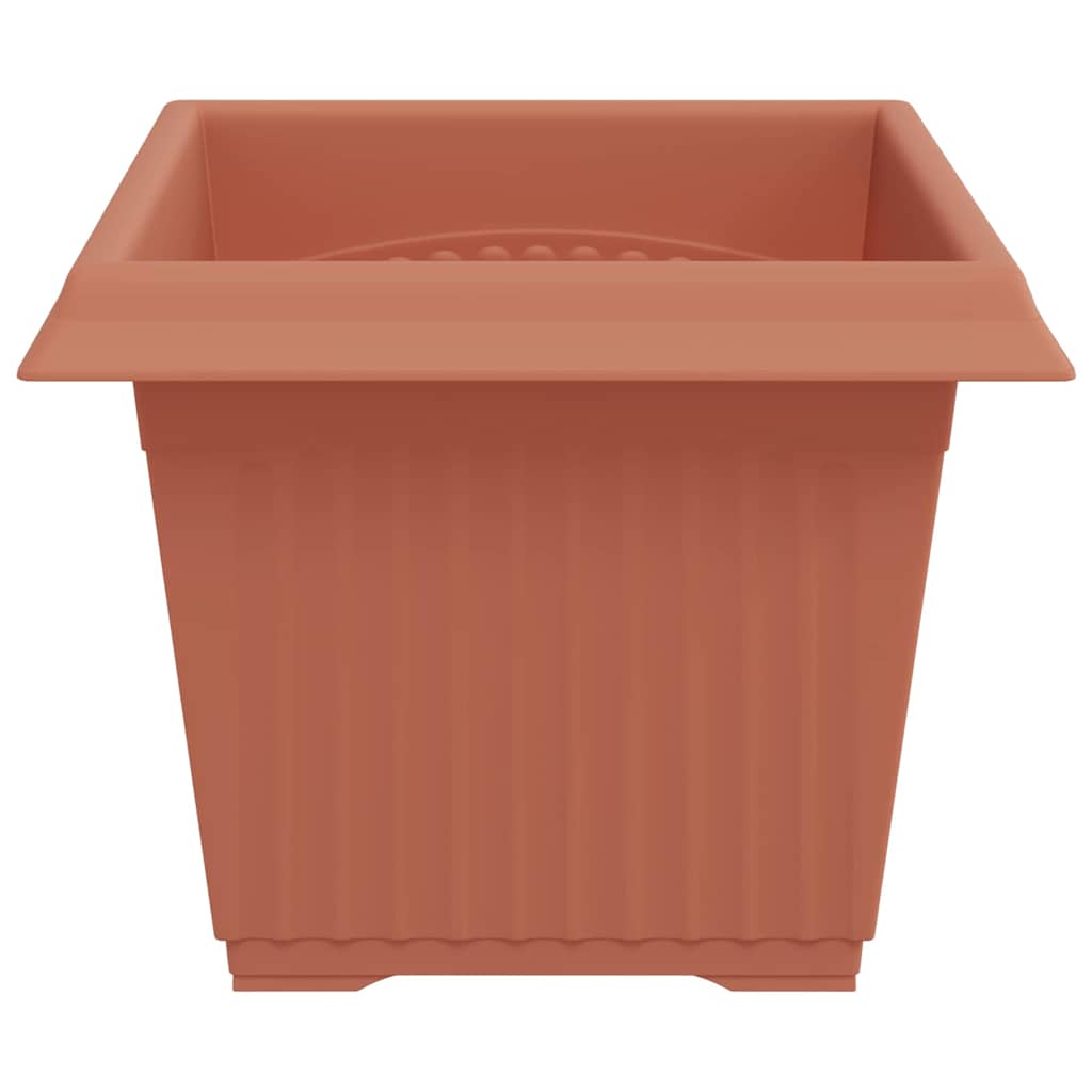 Vaso quadrato per fiori 24 pz Rosso Mattone 23 x 23 x 17,5 cm