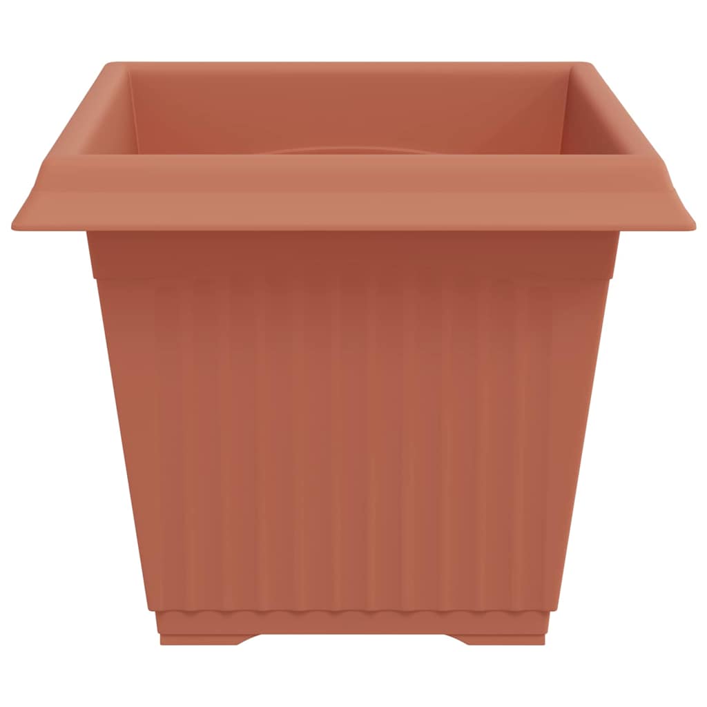 Vaso quadrato per fiori 24 pz Rosso Mattone 28,5 x 28,5 x 22 cm