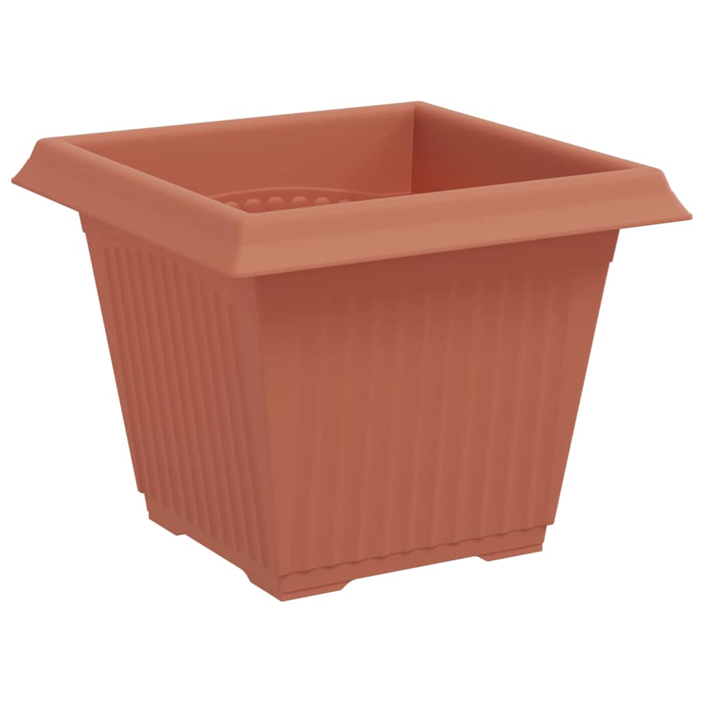 Vaso quadrato per fiori 24 pz Rosso Mattone 33 x 33 x 26 cm