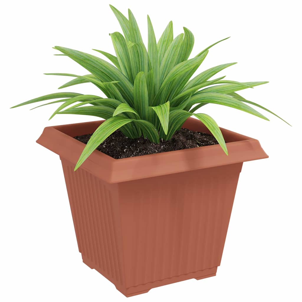 Vaso quadrato per fiori 24 pz Rosso Mattone 38 x 38 x 30 cm