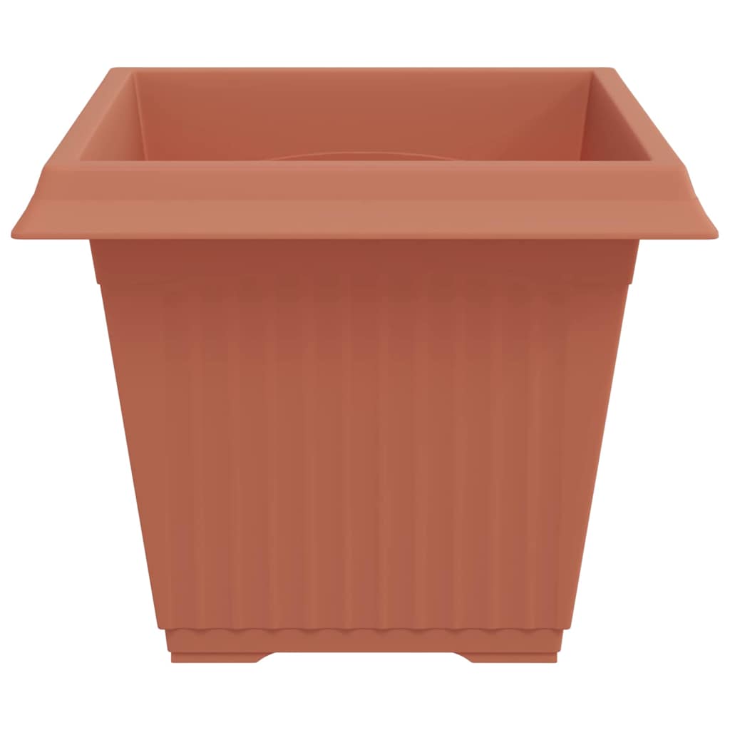 Vaso quadrato per fiori 24 pz Rosso Mattone 43 x 43 x 33,5 cm