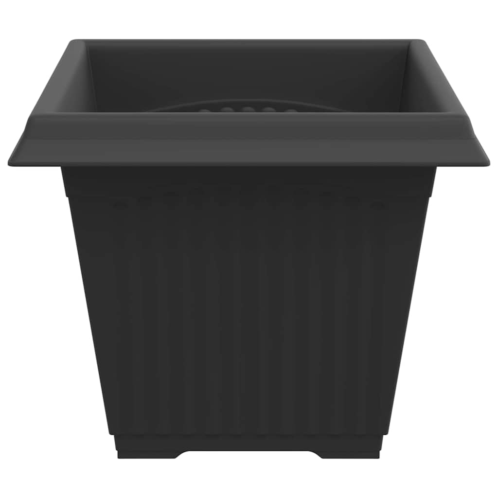 Vaso quadrato per fiori 24 pz Nero 38 x 38 x 30 cm Plastica