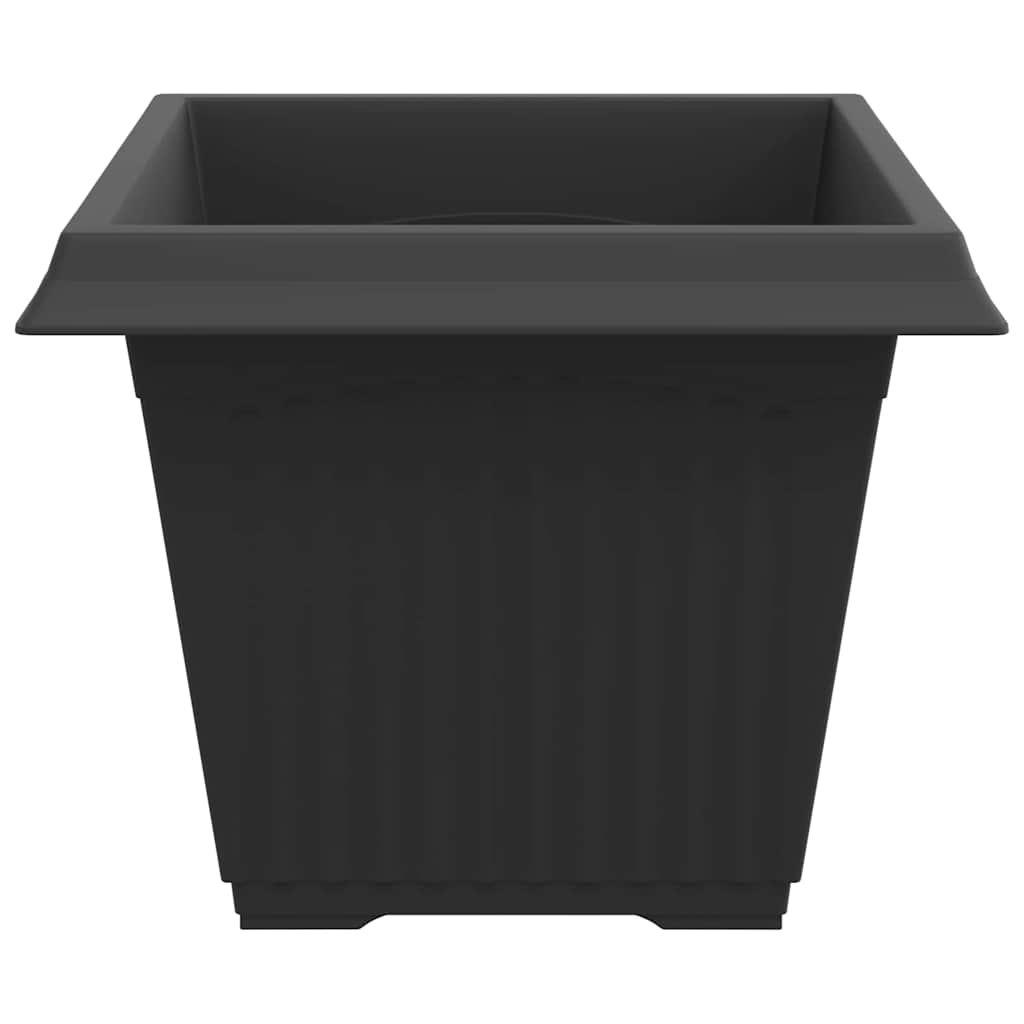 Vaso quadrato per fiori 24 pz Nero 43 x 43 x 33,5 cm Plastica