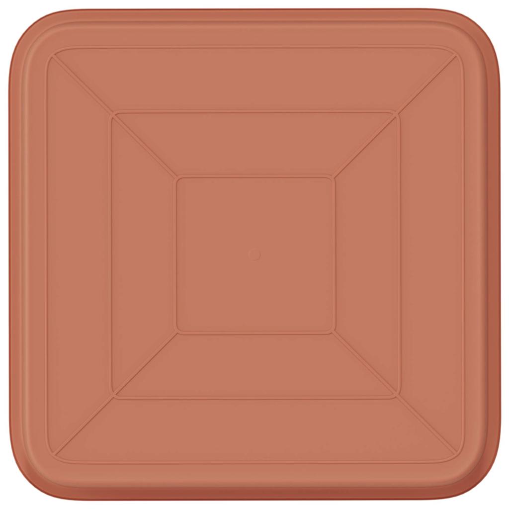 Vassoio Quadrato per Fiori 6 pz Rosso Mattone 15 x 15 x 2 cm