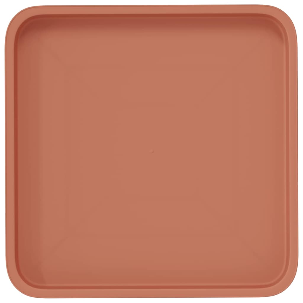 Vassoio Quadrato per Fiori 6 pz Rosso Mattone 36 x 36 x 2,5 cm