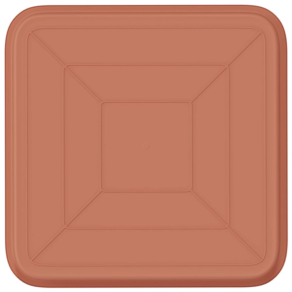 Vassoio Quadrato per Fiori 24 pz Rosso Mattone 21 x 21 x 2 cm
