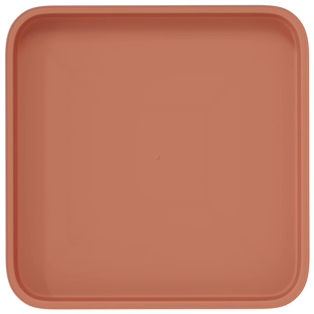 Vassoio Quadrato per Fiori 24 pz Rosso Mattone 21 x 21 x 2 cm