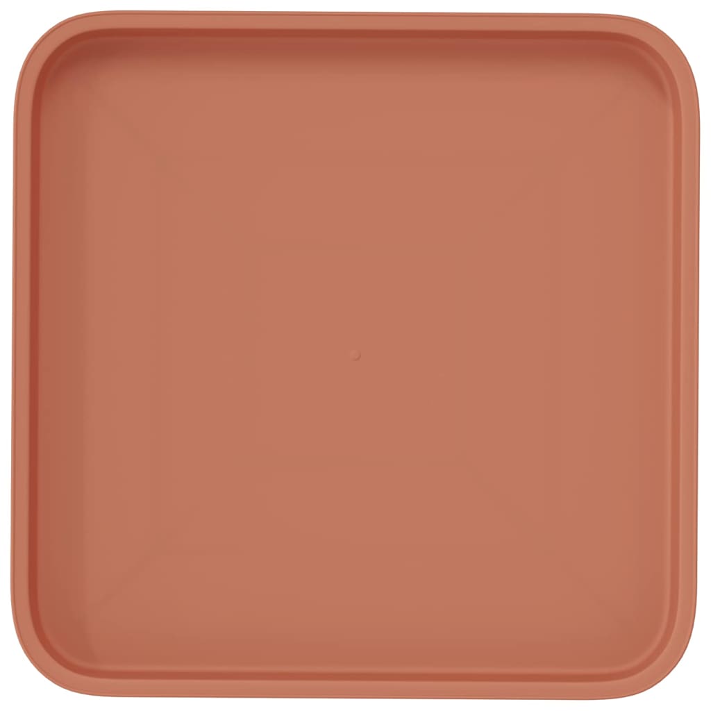 Vassoio Quadrato per Fiori 24 pz Rosso Mattone 32 x 32 x 2,5 cm
