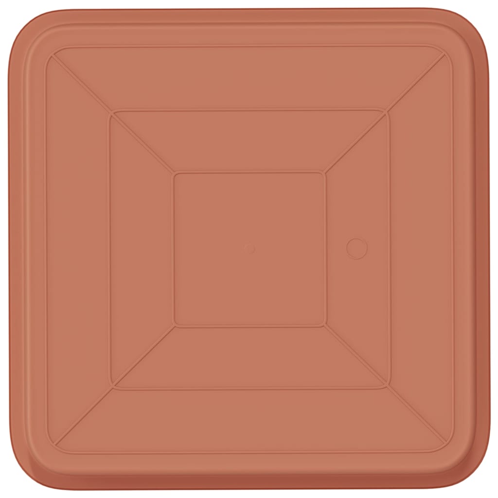 Vassoio Quadrato per Fiori 24 pz Rosso Mattone 36 x 36 x 2,5 cm