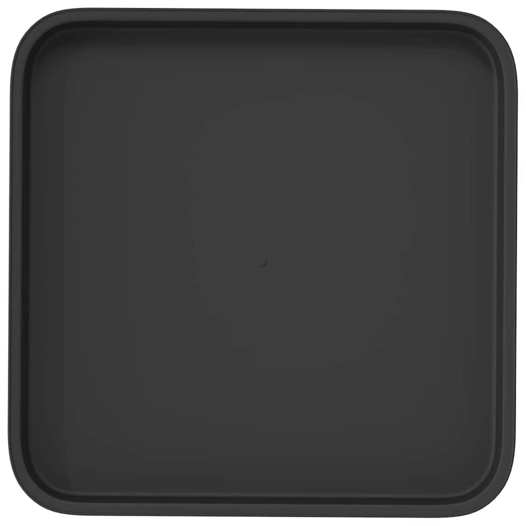 Vassoio Quadrato per Fiori 24 pz Nero 32 x 32 x 2,5 cm Plastica