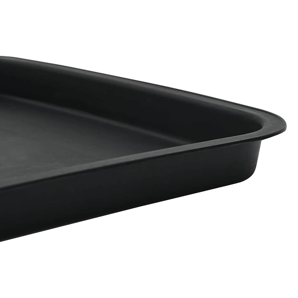 Vassoio Quadrato per Fiori 24 pz Nero 36 x 36 x 2,5 cm Plastica