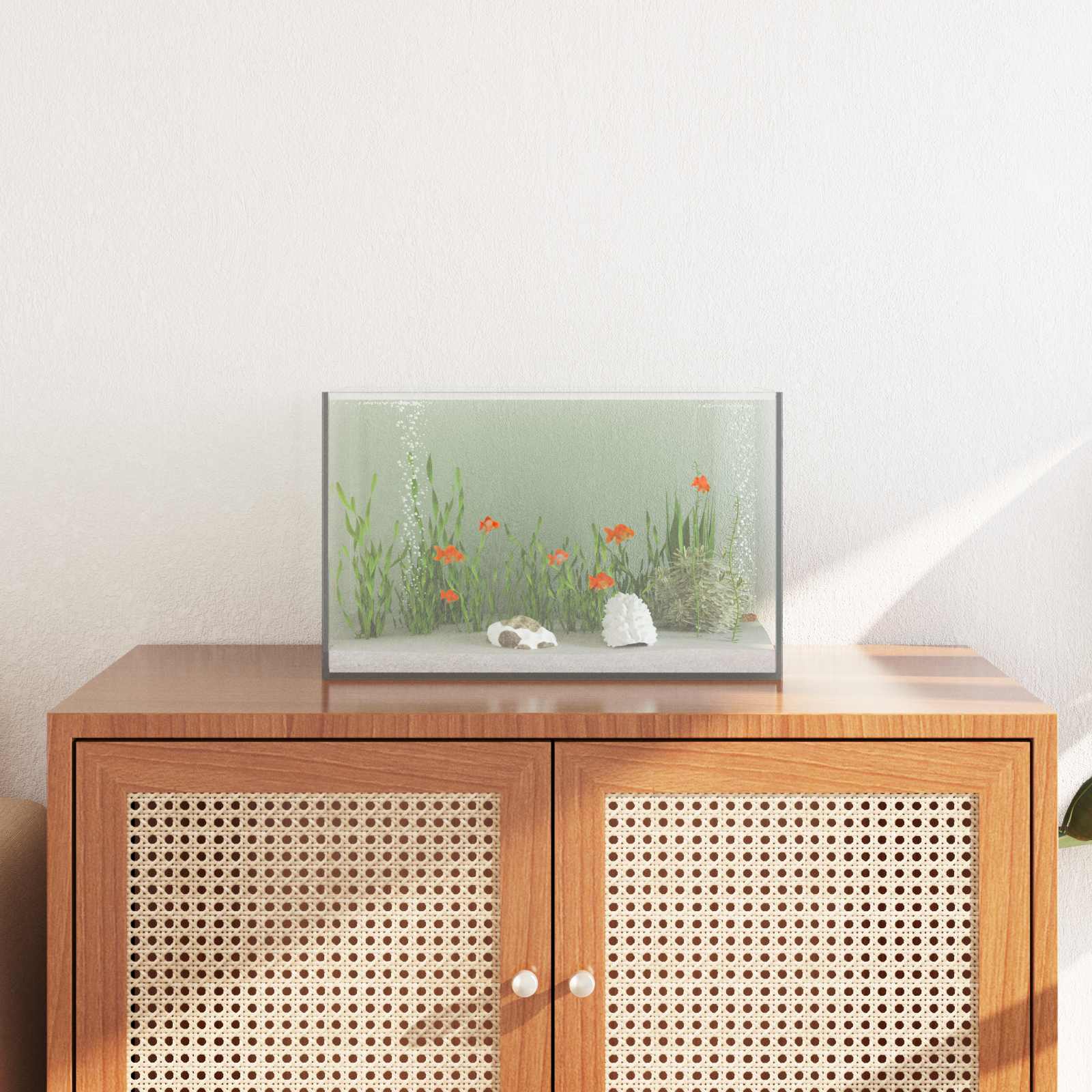Acquario con archiviazione Trasparente 40 x 25 x 25 cm Vetro