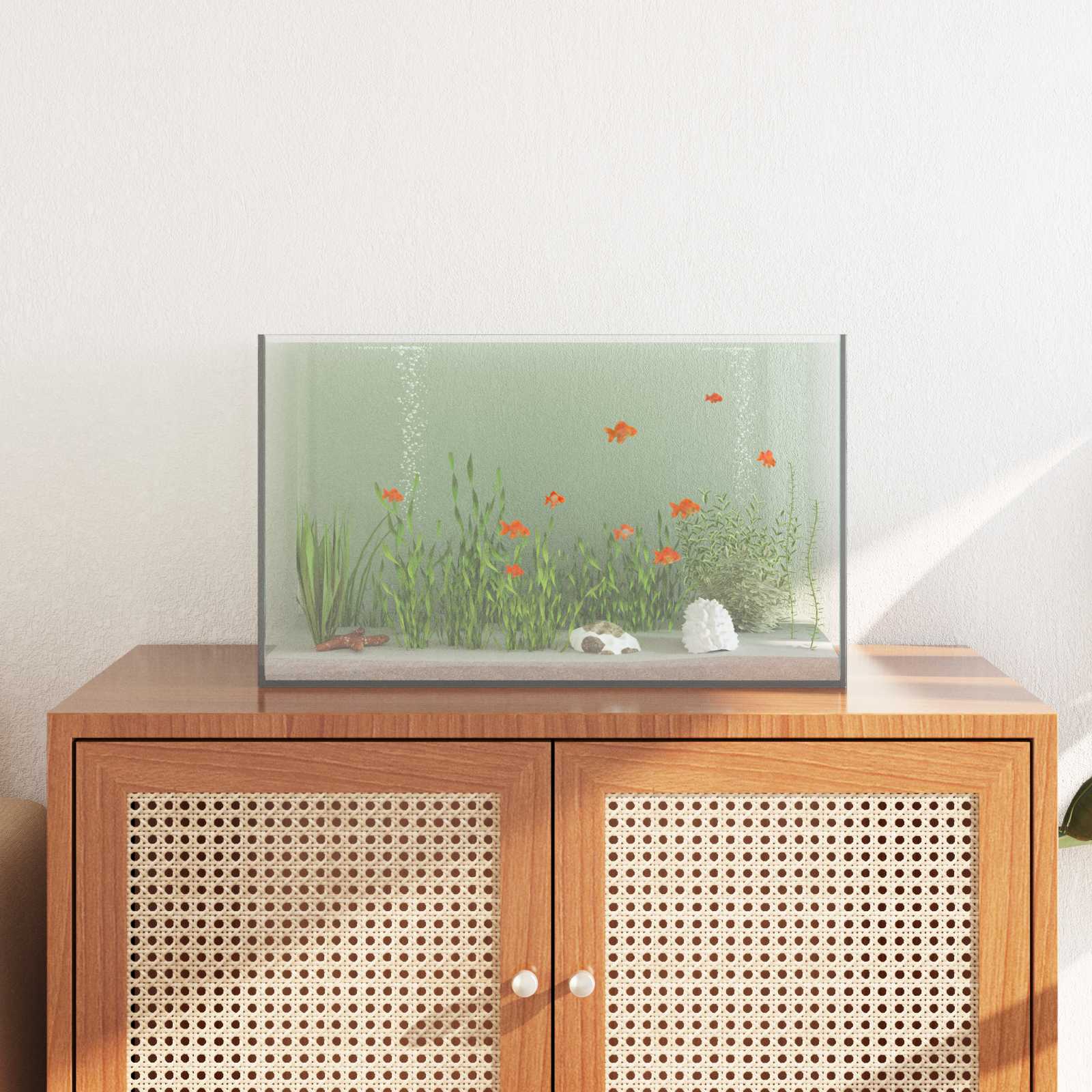 Acquario con archiviazione Trasparente 50 x 30 x 30 cm Vetro