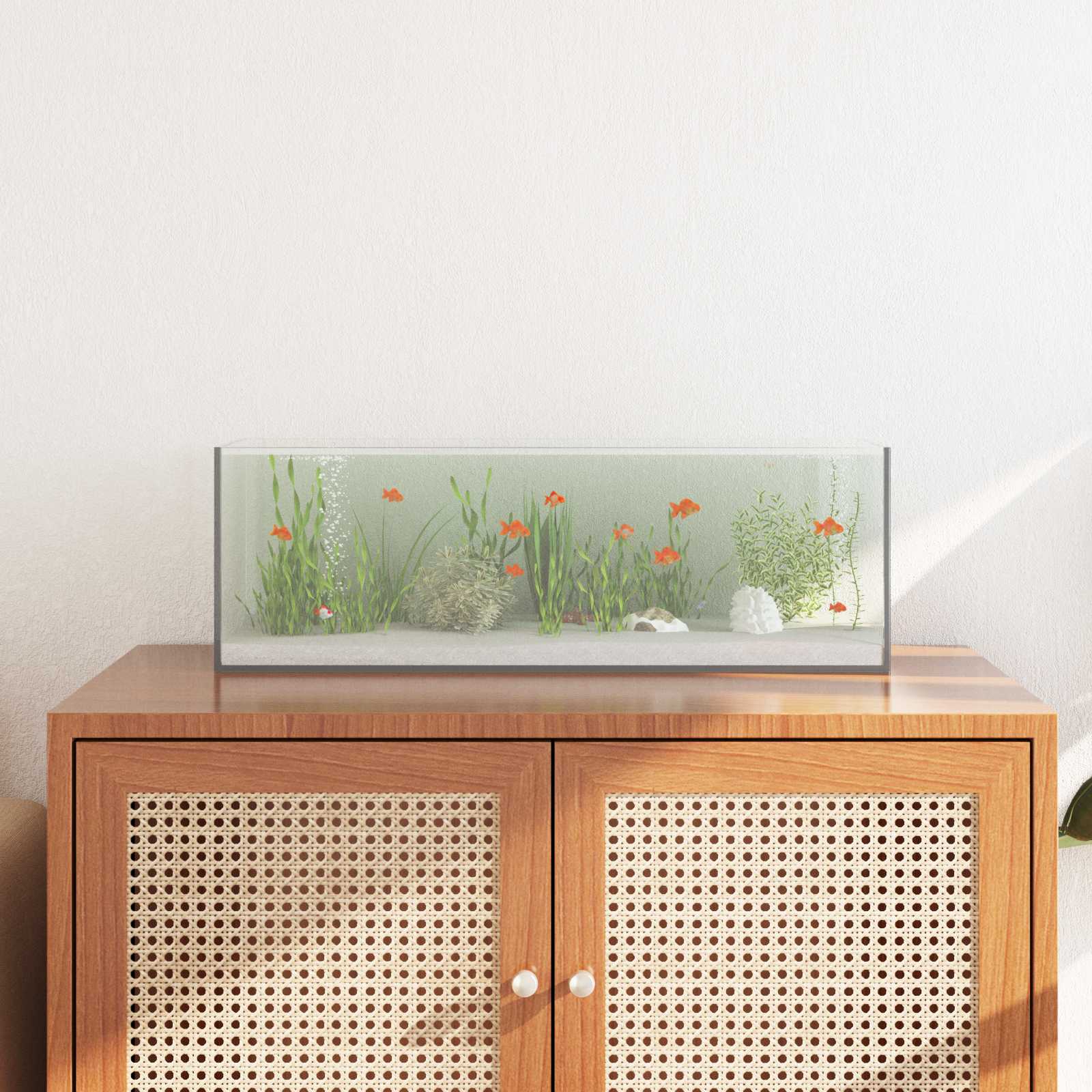 Acquario con archiviazione Trasparente 60 x 20 x 20 cm Vetro