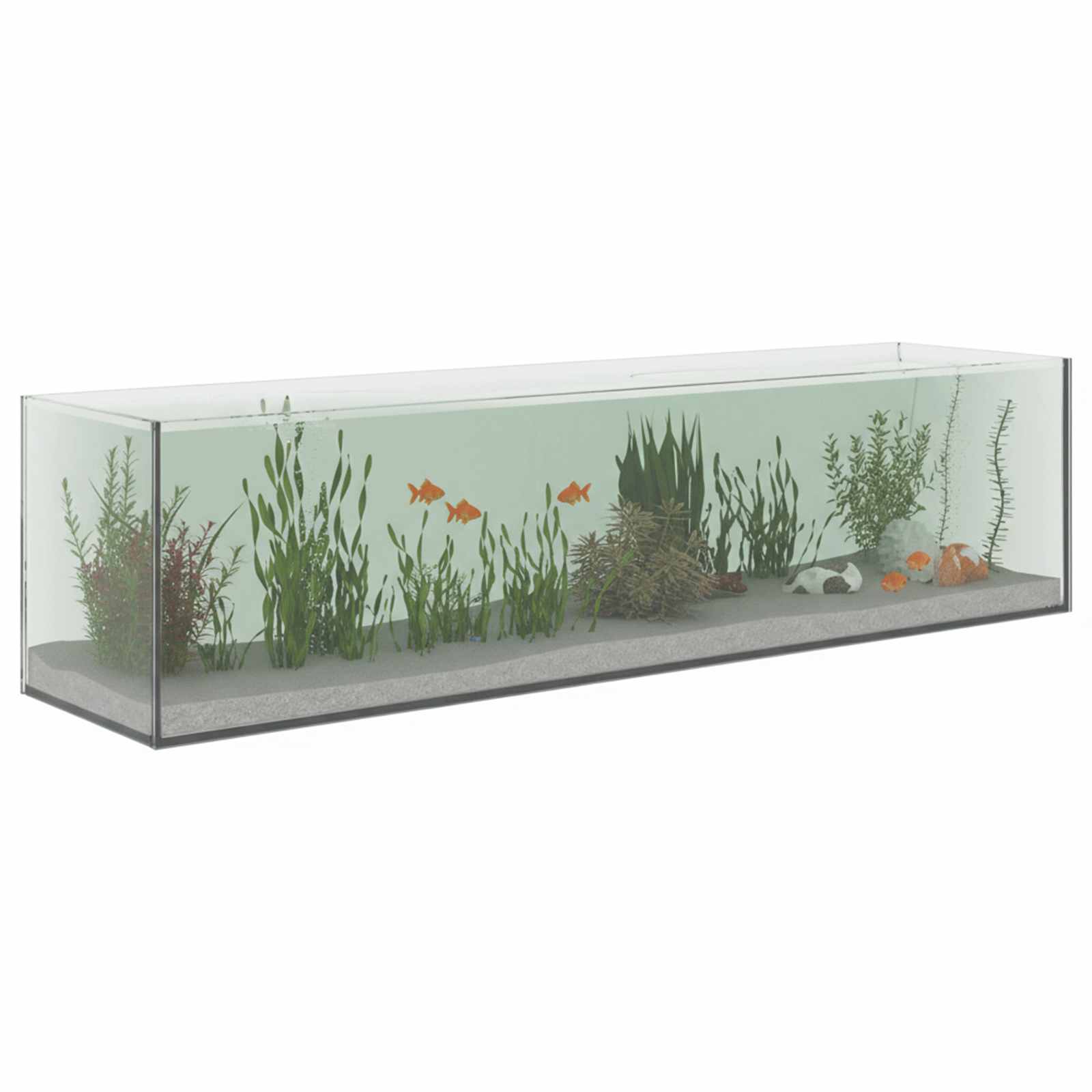 Acquario con archiviazione Trasparente 80 x 20 x 20 cm Vetro