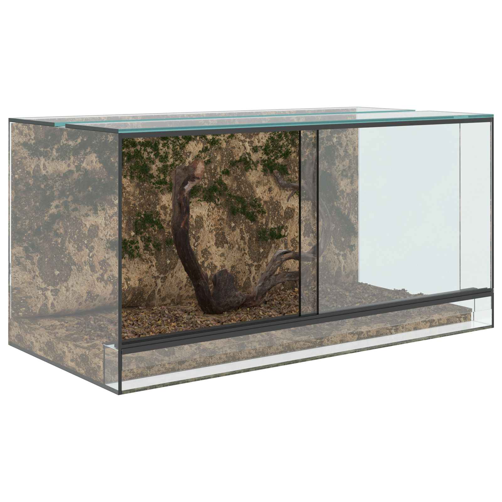 Terrario con archiviazione Trasparente 80 x 40 x 40 cm Vetro