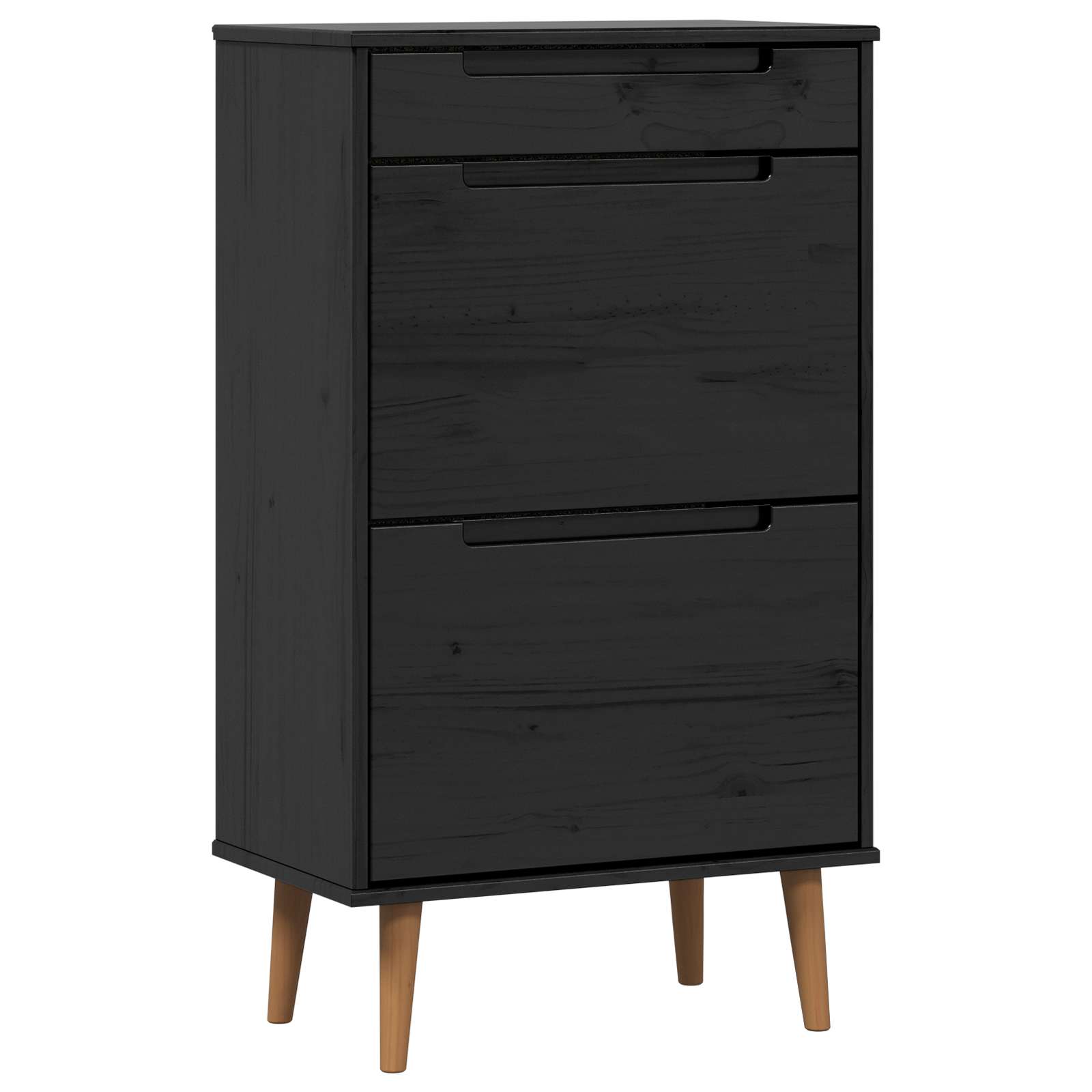 Mobile per scarpe MOLDE 59,5 x 35 x 103 cm Nero