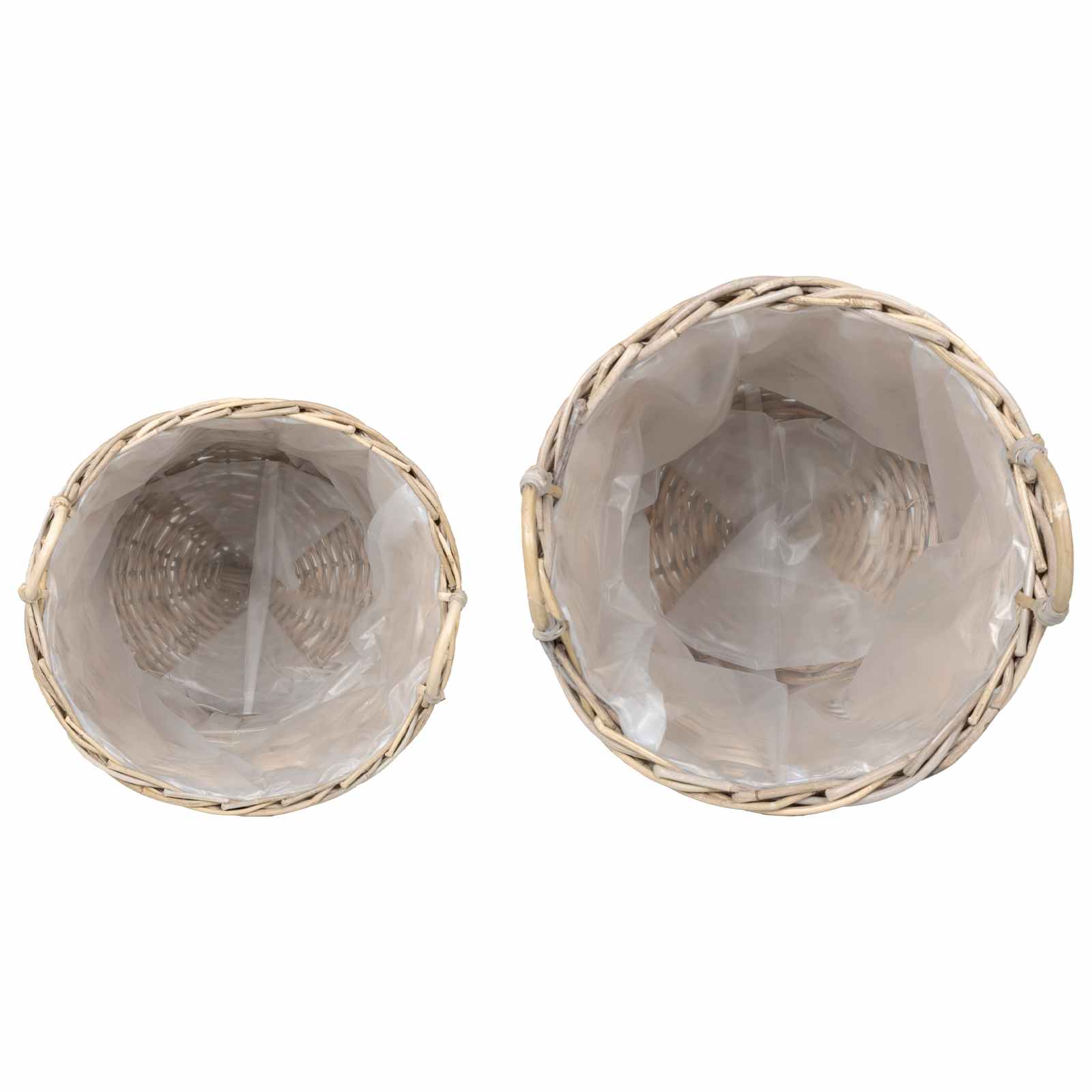 Cestino per piante GENDT 2 pz Grigio naturale Rattan Kubu