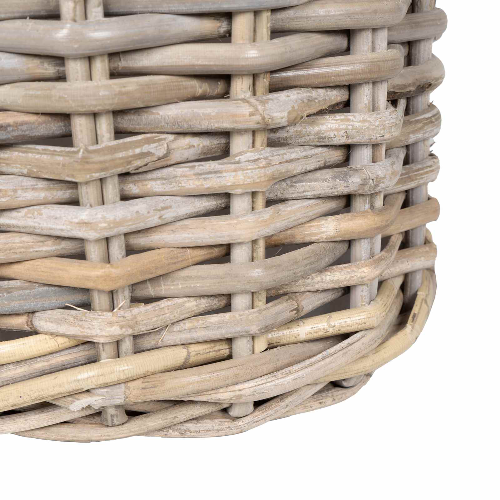 Cesto per Piante GENDT 2 pz Grigio naturale Rattan Kubu