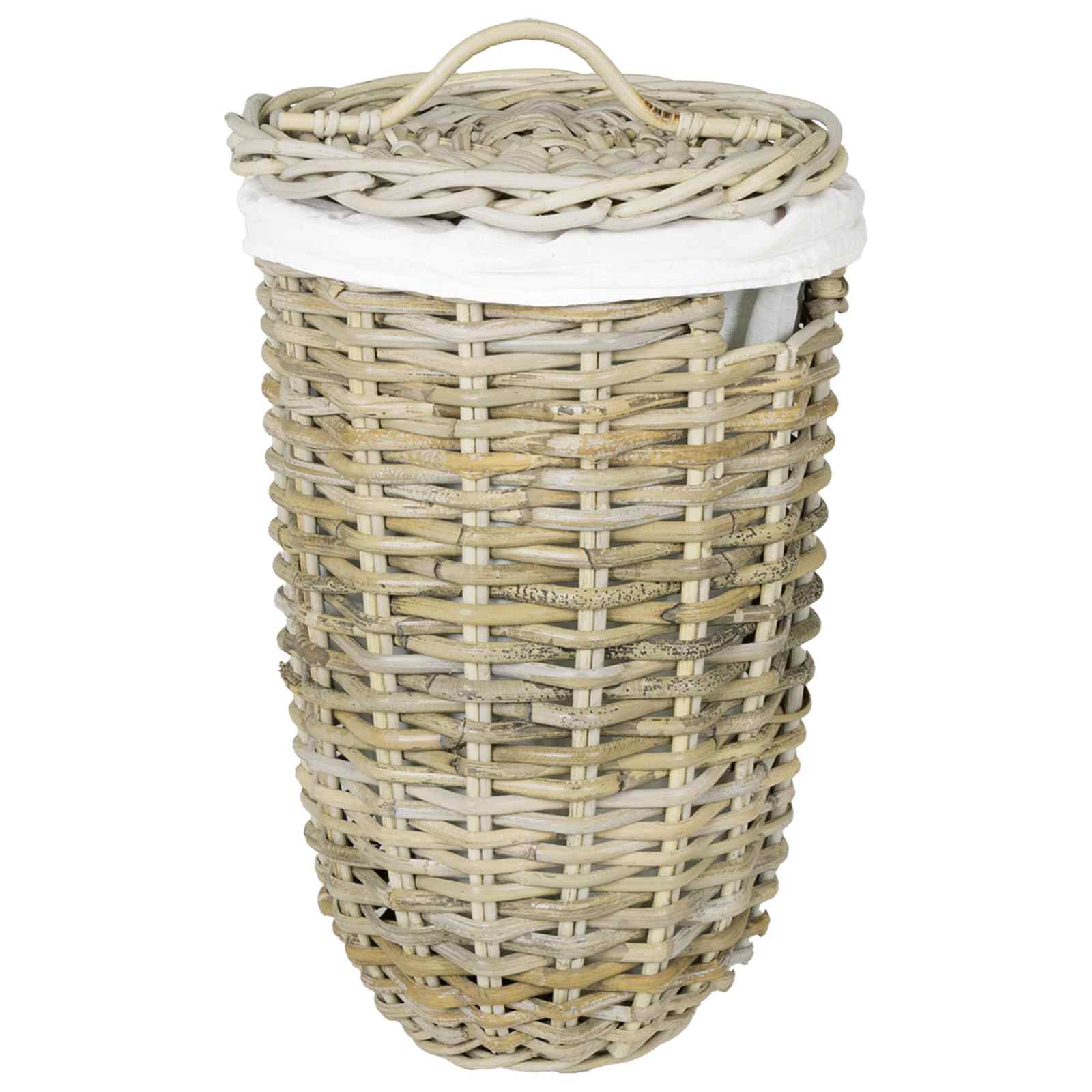 Cesto per la biancheria con coperchio GENDT 2 pz Rattan Kubu