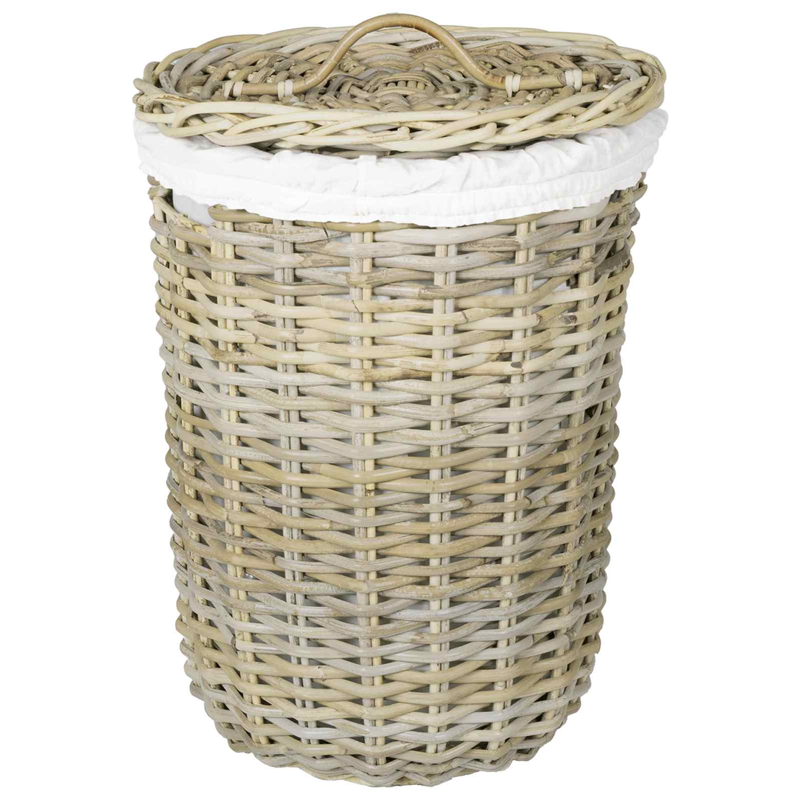 Cesto per la biancheria con coperchio GENDT 2 pz Rattan Kubu
