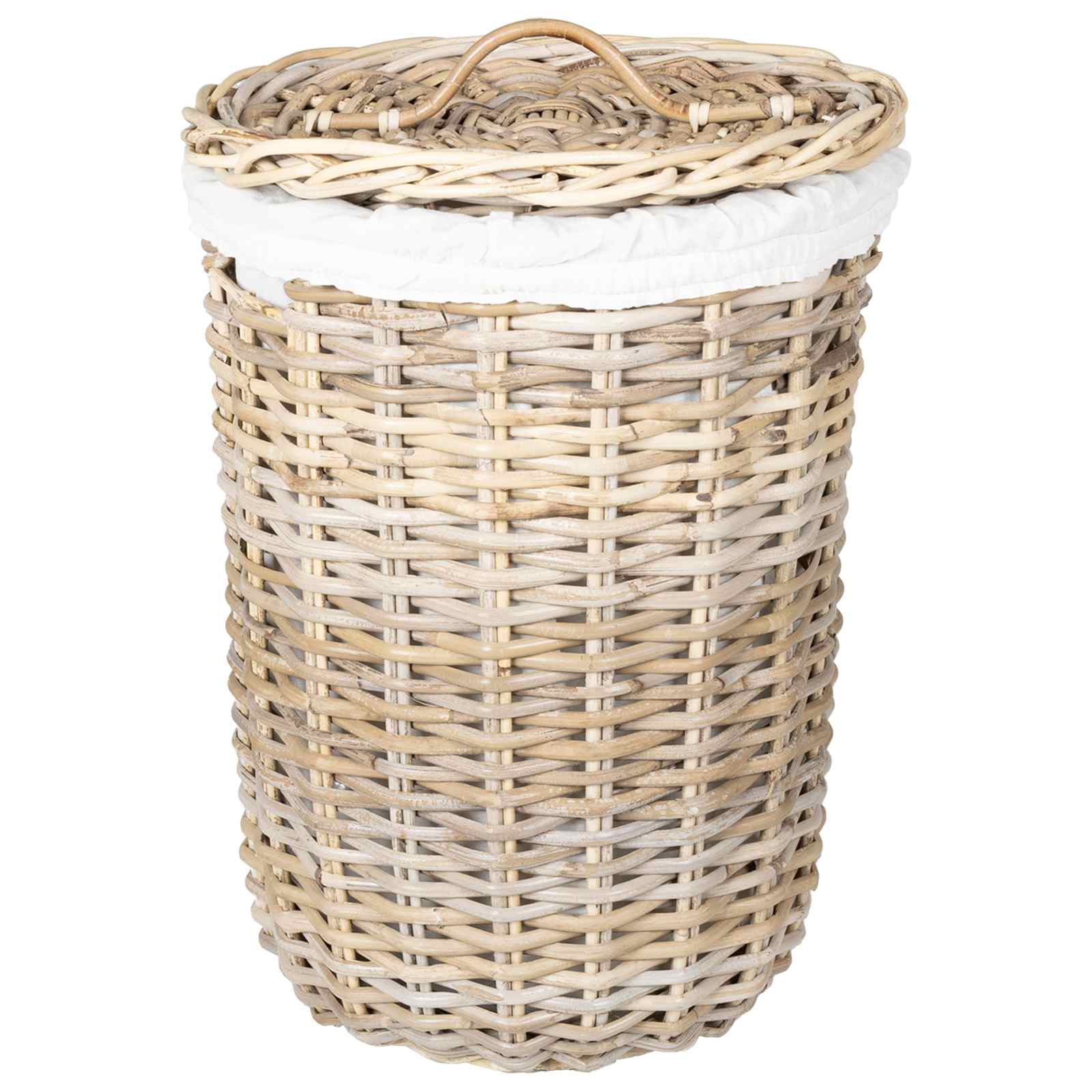 Cesto per la biancheria con coperchio GENDT 2 pz Rattan Kubu