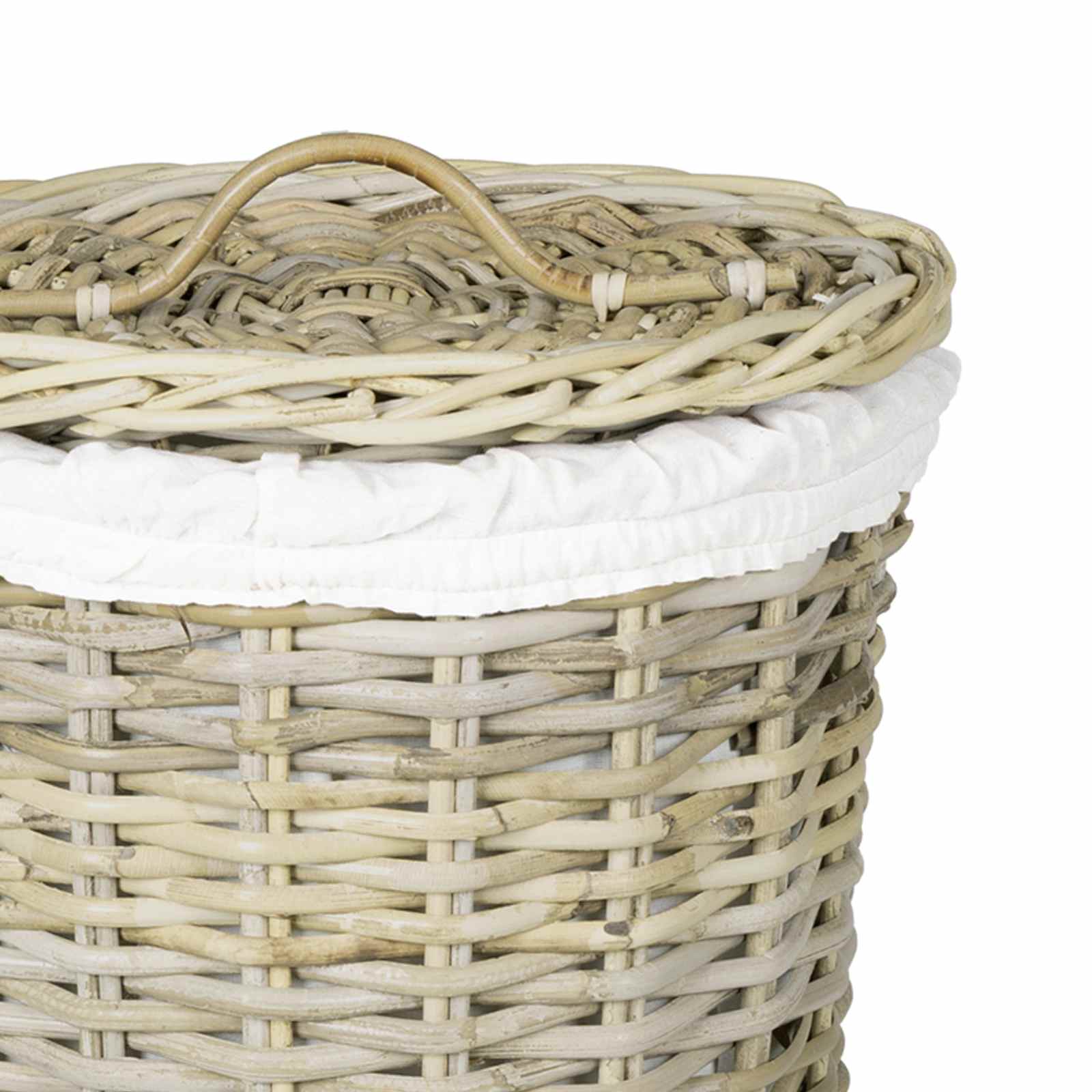 Cesto per la biancheria con coperchio GENDT 2 pz Rattan Kubu