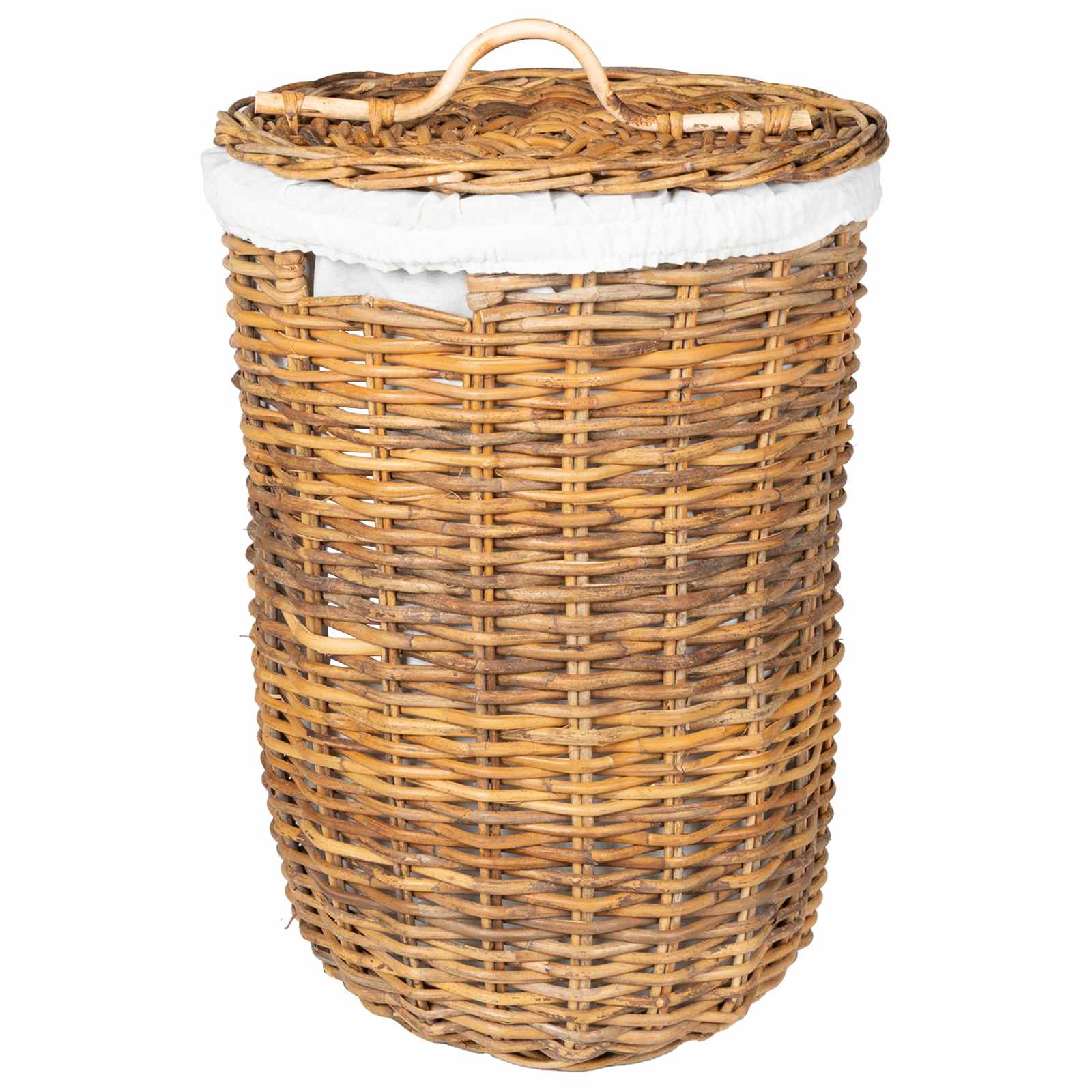 Cesto per la biancheria con coperchio GENDT 2 pz Rattan Kubu