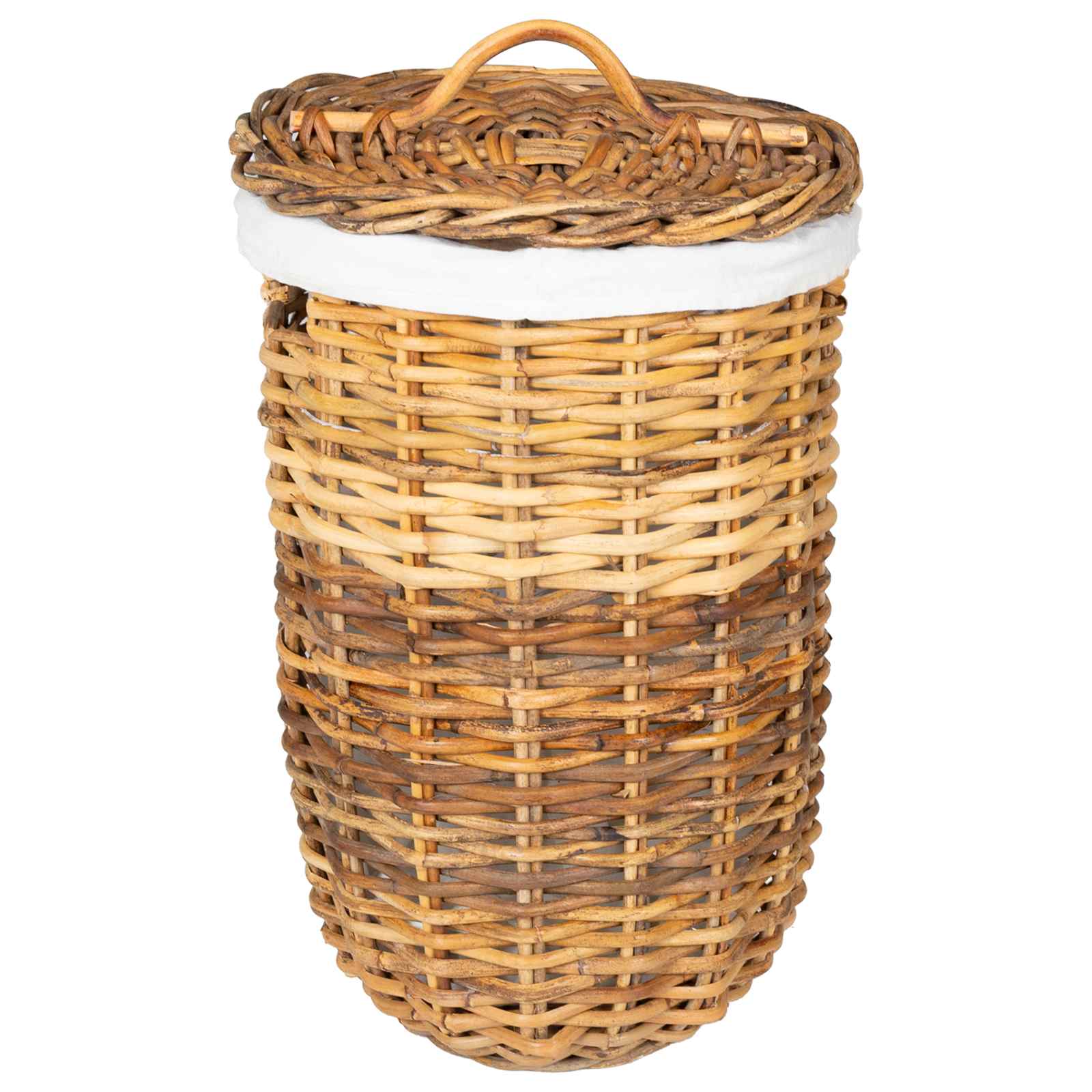 Cesto per la biancheria con coperchio GENDT 2 pz Rattan Kubu