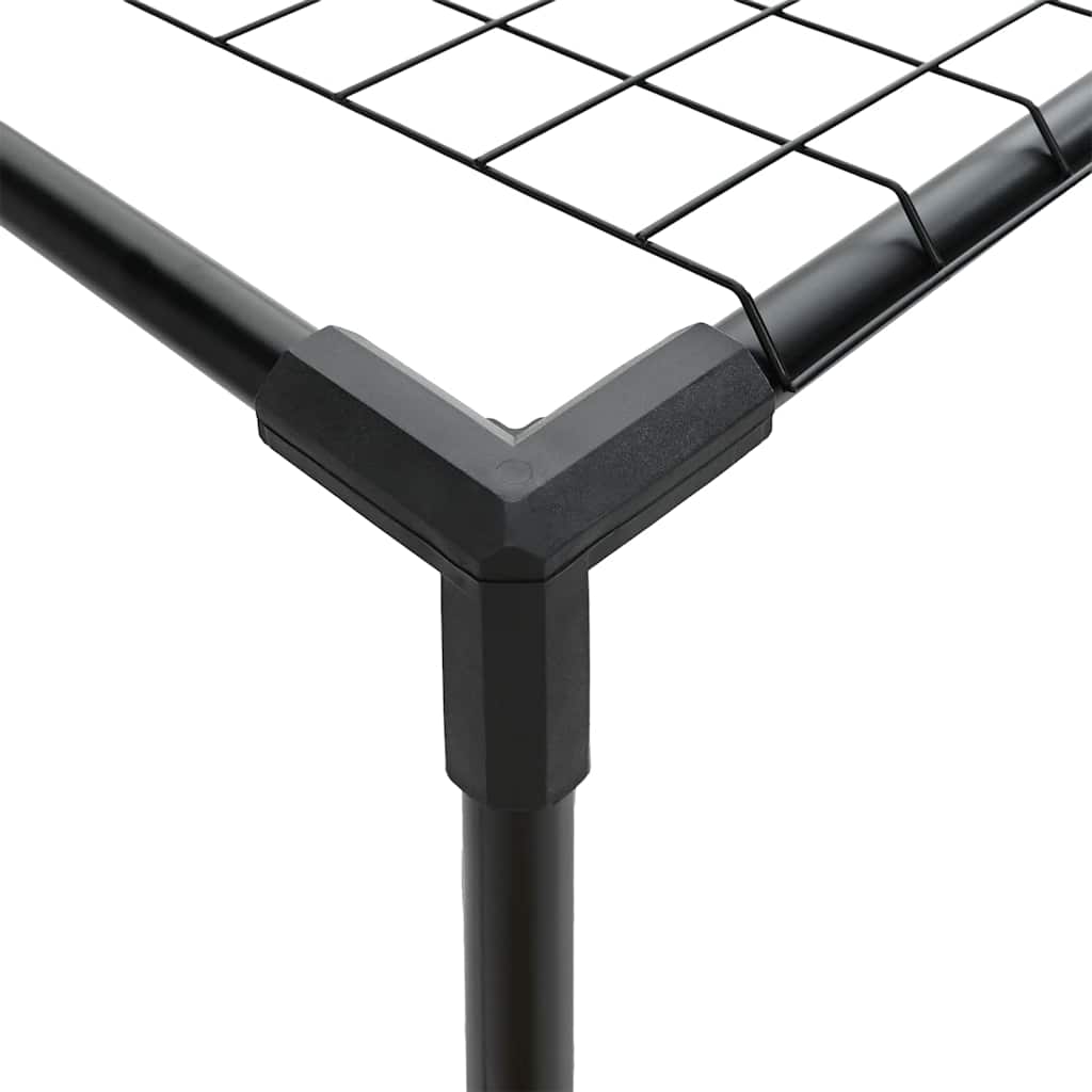 Supporto per piante a 3 livelli Nero 400 x 32 x 104 cm Acciaio