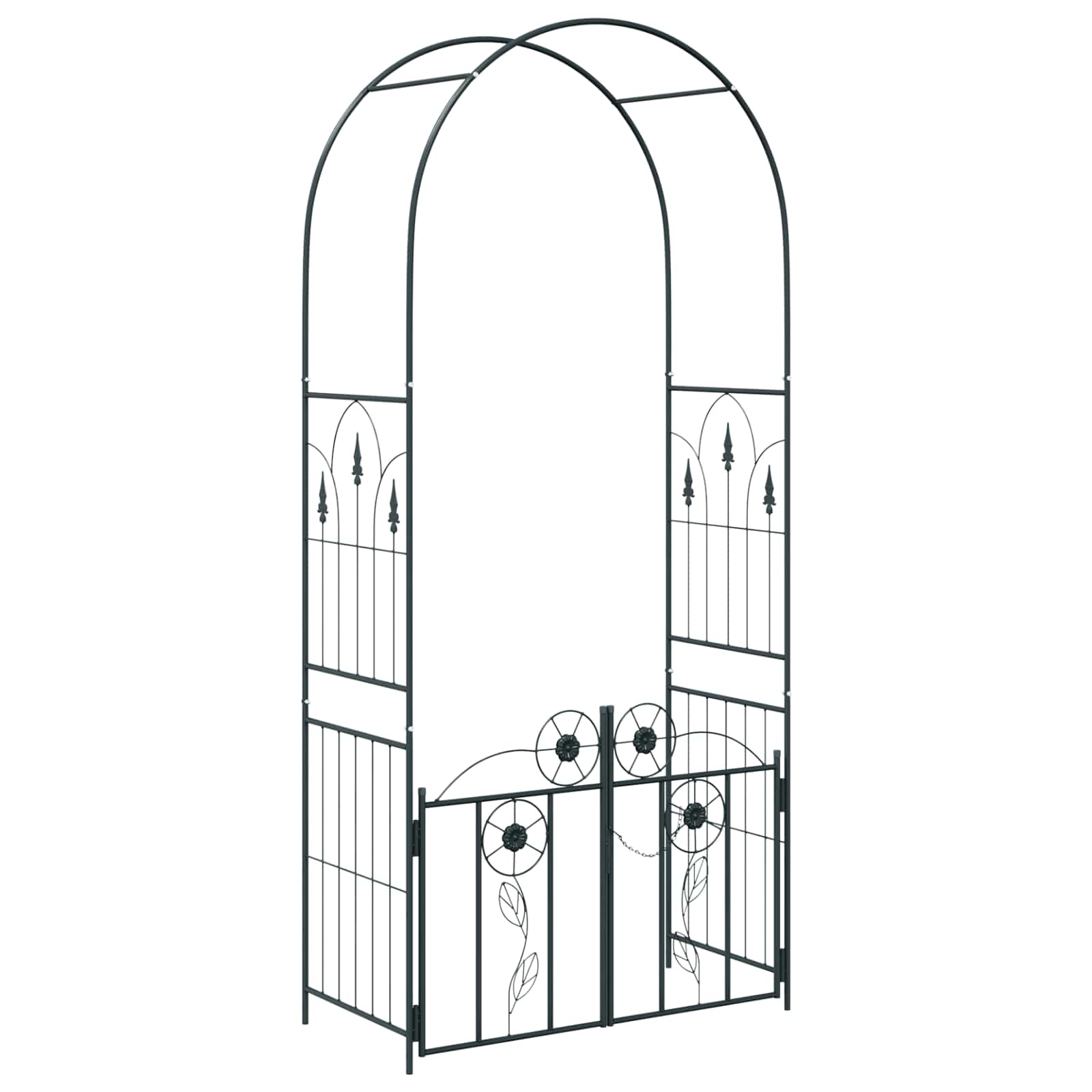 Arco da Giardino Nero 102 x 50 x 218 cm Acciaio