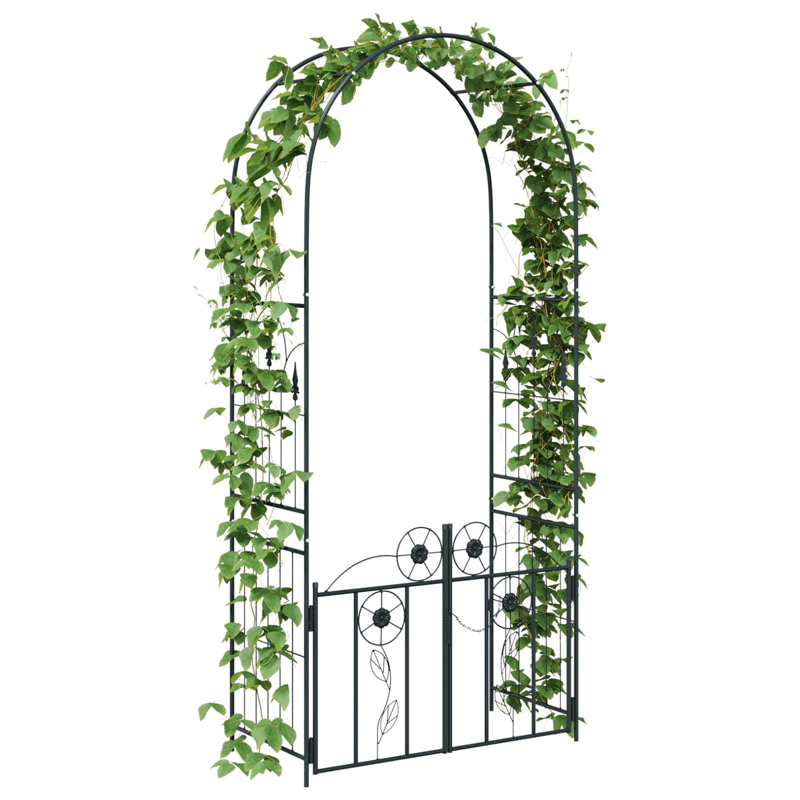 Arco da Giardino Nero 102 x 50 x 218 cm Acciaio