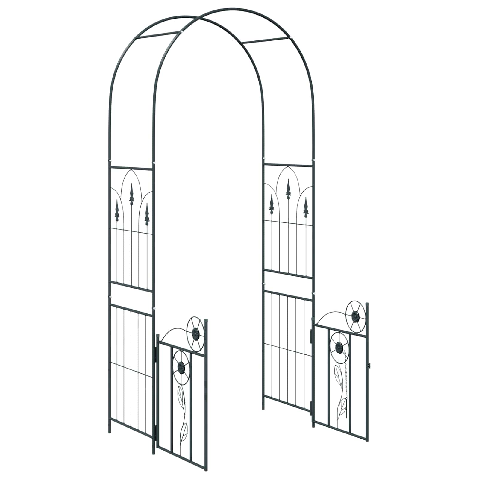 Arco da Giardino Nero 102 x 50 x 218 cm Acciaio